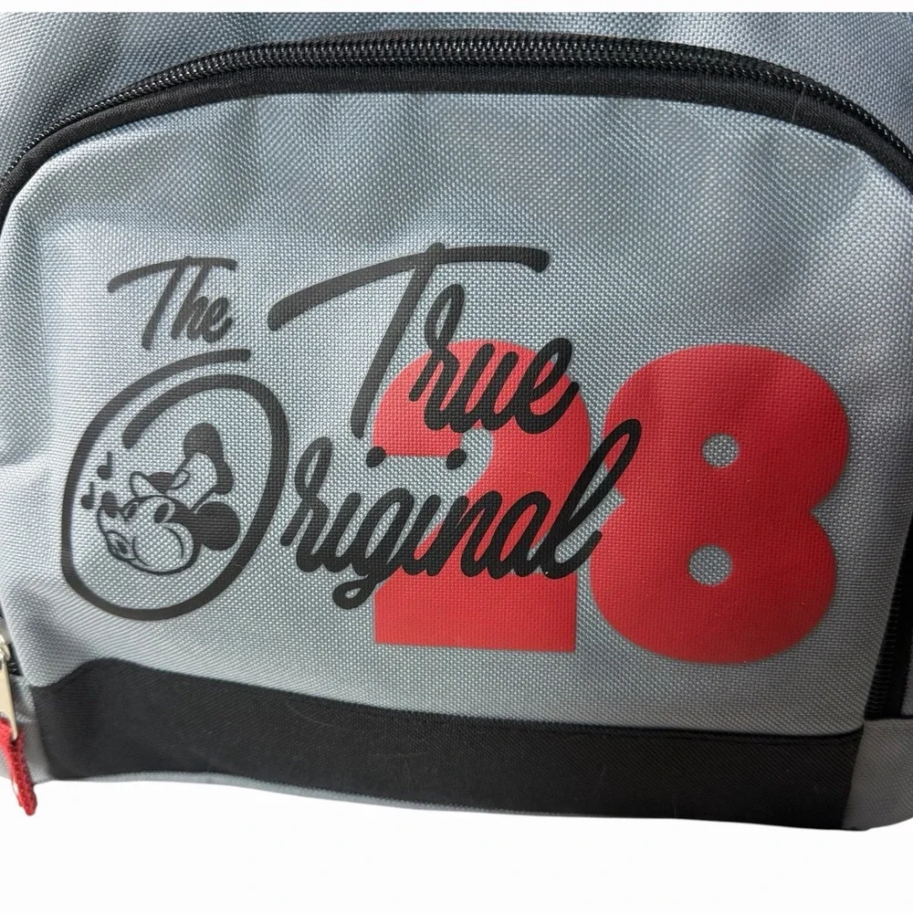 Disney Mickey Mouse True Original 28 Gray Roll Top Backpack Park‎ Bag
